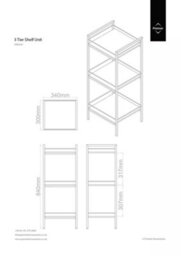 Orsina 3 Tier Black High Gloss Shelf Unit, Modern Black Shelving Unit, Open Living Room Shelving Unit, Storage Unit - thumbnail 2
