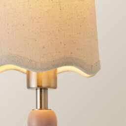 Valuelights Bobbin Pink Wall Light With Scallop Shade - thumbnail 4
