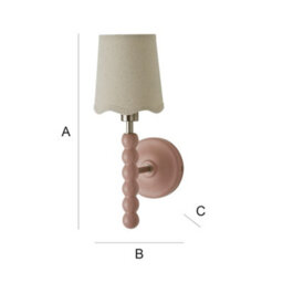 Valuelights Bobbin Pink Wall Light With Scallop Shade - thumbnail 7