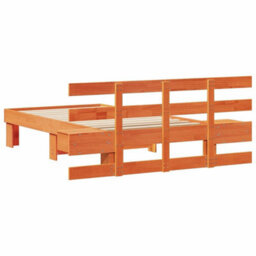 Berkfield Modern With Headboard Wax Brown 80 X 200 Cm Solid Pine Wood - thumbnail 7