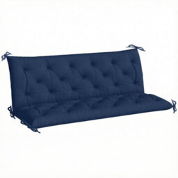 Outsunny 3 Seater Bench Cushion, Garden Chair Cushion With Back And Ties - thumbnail 2