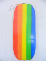 Wooden Wind Spinner Spiral Mobile Garden Ornament - Rainbow - thumbnail 2