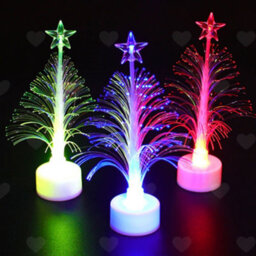 Amorly 5Pcs Battery Powered Colour Changing Fibre Optic Mini Christmas Trees, Decorative Tabletop Lamps For Christmas Party Decorations - thumbnail 9