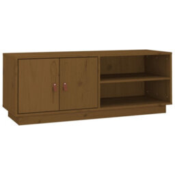 Berkfield Stylish Tv Cabinet Honey Brown 105X34X40 Cm Solid Wood Pine