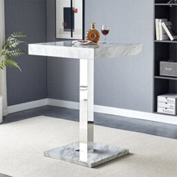 Furniture in Fashion Topaz Magnesia Effect High Gloss Bar Table 4 Ripple Grey Stools - thumbnail 3