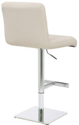 Lamboro Luscious Deluxe Breakfast Bar Stool, Chrome Footrest, Adjustable Height Swivel Gas Lift, Home Bar & Kitchen Barstool, Cream - thumbnail 4