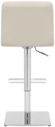 Lamboro Luscious Deluxe Breakfast Bar Stool, Chrome Footrest, Adjustable Height Swivel Gas Lift, Home Bar & Kitchen Barstool, Cream - thumbnail 5
