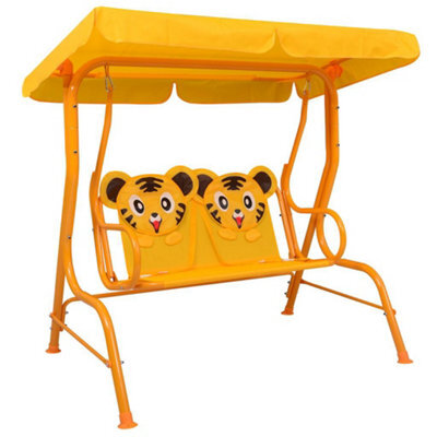 Walplus Kids Swing Bench Yellow 115X75X110 Cm Fabric - image 1