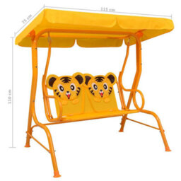 Walplus Kids Swing Bench Yellow 115X75X110 Cm Fabric - thumbnail 7