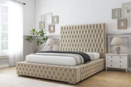 "Sloomy Ambassador Almond Coniston Bed Frame With 50""  Upholstered Headboard 4'6 Double" - thumbnail 2