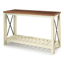 Mercers Furniture Cottage White/cream Painted Pine Console Table Sideboard Wooden With Storage Shelf 81H X 132W X 36D Cm - thumbnail 3