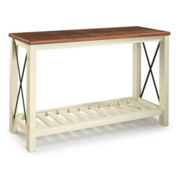 Mercers Furniture Cottage White/cream Painted Pine Console Table Sideboard Wooden With Storage Shelf 81H X 132W X 36D Cm - thumbnail 4