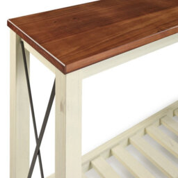 Mercers Furniture Cottage White/cream Painted Pine Console Table Sideboard Wooden With Storage Shelf 81H X 132W X 36D Cm - thumbnail 6