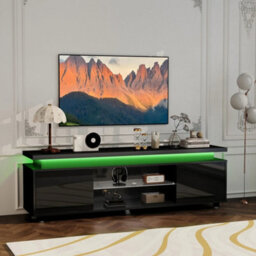 Black 150Cm High Gloss Tv Stand Led - thumbnail 5