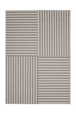 County Multi Stripe Natural Modern Flatweave Rug By Oriental Weavers-120Cm X 170Cm - image 1