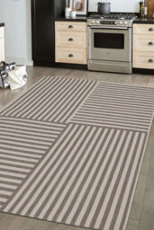 County Multi Stripe Natural Modern Flatweave Rug By Oriental Weavers-120Cm X 170Cm - thumbnail 2