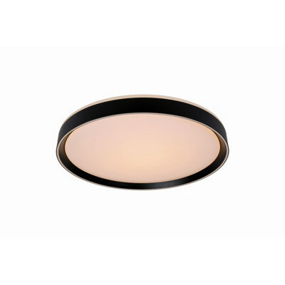Lucide Nuria Modern Flush Ceiling Light 30Cm - Led Dim. - 1X18W 2700K - 3 Stepdim - Black - image 1