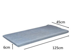 Alan Symonds Grey Summer Water Repellent Garden Bench Seat Pad - thumbnail 2