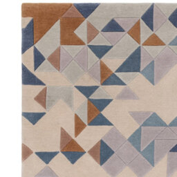 Blue Multi Geometric Handmade Modern Optical/ (3D) Rug Easy To Clean Living Room And Bedroom-200Cm X 290Cm - thumbnail 4