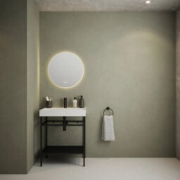 Bubly Bathrooms Rochelle 600mm Round Tunable Led Bathroom Mirror - Frameless, Dimmable, Ip44, Demister & Touch Sensor