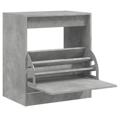 Berkfield Durable Shoe Cabinet Concrete Grey 60X42X69 Cm Engineered Wood
