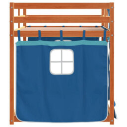 Berkfield Bunk Bed Without Mattress Blue 80X200 Cm Solid Wood Pine - thumbnail 6