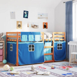 Berkfield Bunk Bed Without Mattress Blue 80X200 Cm Solid Wood Pine - thumbnail 1