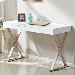 Furniture in Fashion Mayline High Gloss Laptop Desk In White