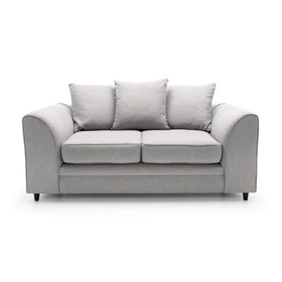 Abakus Direct Darcy 2 Seater Sofa In Light Grey Linen Fabric - image 1