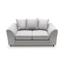 Abakus Direct Darcy 2 Seater Sofa In Light Grey Linen Fabric - thumbnail 5