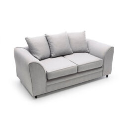 Abakus Direct Darcy 2 Seater Sofa In Light Grey Linen Fabric - thumbnail 4