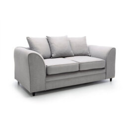 Abakus Direct Darcy 2 Seater Sofa In Light Grey Linen Fabric - thumbnail 2