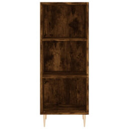 Berkfield Highboard Smoked Oak 34.5X34X180 Cm Engineered Wood - thumbnail 8