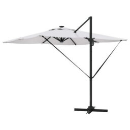 Berkfield Modern Cantilever Roma Parasol With Leds Sand 286X285X270 Cm Aluminium - thumbnail 8