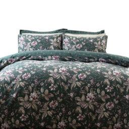 Belledorm Aiyla Duvet Cover Set Bottle Green (Superking) - thumbnail 2