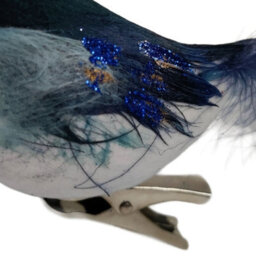 Premier Decorations Limited Night Blue Clip On Christmas Robin Festive Tree Bird Decoration 11Cm - thumbnail 4