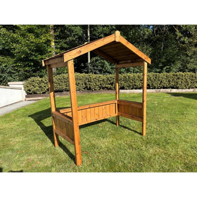 Charles Taylor Imperial Outdoor Garden Wooden Bbq Shelter Gazebo Arbour - image 1