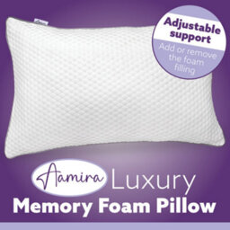 Aamira Premium Orthopaedic Shredded Memory Foam Bed Pillow 70X45Cm, Neck Back & Side Support, Bamboo Washable Cover - thumbnail 9