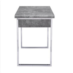 Furniture in Fashion Carlo Wooden Computer Desk In Concrete Effect With Chrome Legs - thumbnail 6