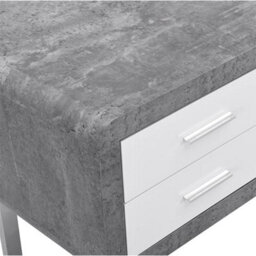 Furniture in Fashion Carlo Wooden Computer Desk In Concrete Effect With Chrome Legs - thumbnail 8
