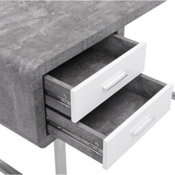 Furniture in Fashion Carlo Wooden Computer Desk In Concrete Effect With Chrome Legs - thumbnail 7