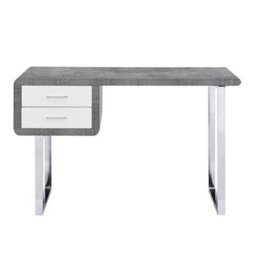 Furniture in Fashion Carlo Wooden Computer Desk In Concrete Effect With Chrome Legs - thumbnail 4