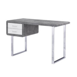 Furniture in Fashion Carlo Wooden Computer Desk In Concrete Effect With Chrome Legs - thumbnail 3
