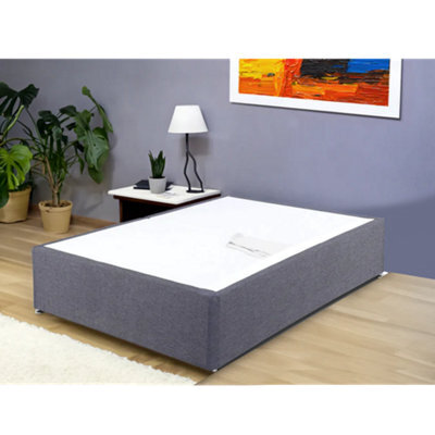 Divan Base Direct Sophia Briar-Rose Elara 1000 Pocket Sprung Natural Latex Divan Bed Set 6Ft Super King - Naples Slate - image 1