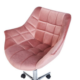Beliani Desk Chair Labelle Velvet Pink - thumbnail 8