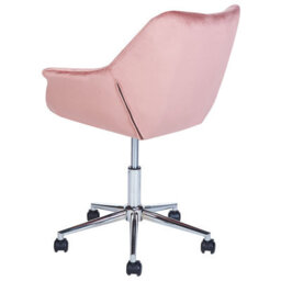 Beliani Desk Chair Labelle Velvet Pink - thumbnail 7