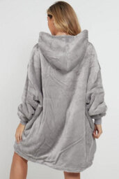 Homes & Linen Oversized Wearable Blanket Hoodie Teddy Fleece Fluffy Sherpa Hooded Sweatshirt Blanket With Pocket For Men & Women - thumbnail 6