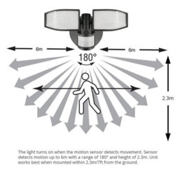 Xtralite Nitesafe Twin Motion Sensor Floodlight Battery Operated Led Security Outdoor Garden Light - thumbnail 4