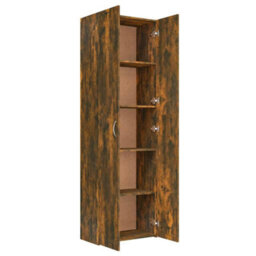 Walplus Office Cabinet Smoked Oak 60X32X190 Cm Engineered Wood - thumbnail 6