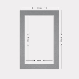 Ak Frames 6X4 Mid Grey Picture Mounts To Fit 5X3 Aperture Size - Mount Board Only (No Frame Included) - thumbnail 3